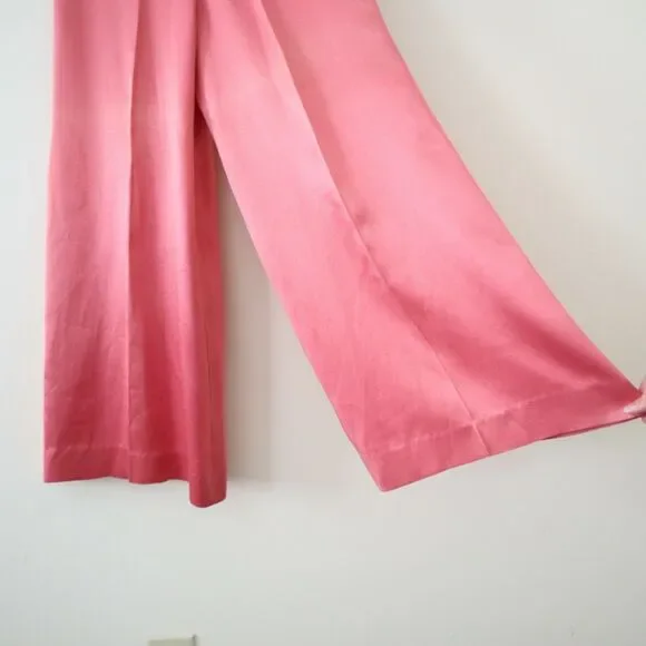 Vintage 1970s Yes From California Satin High Rise Flare Bell Bottom Pants - Picture 6 of 12